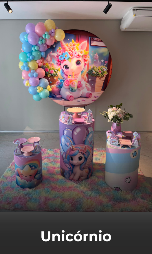 Decoração pegue e monte unicornio