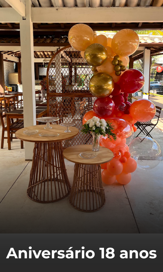 decoração de aniversário 18 anos pegue e monte