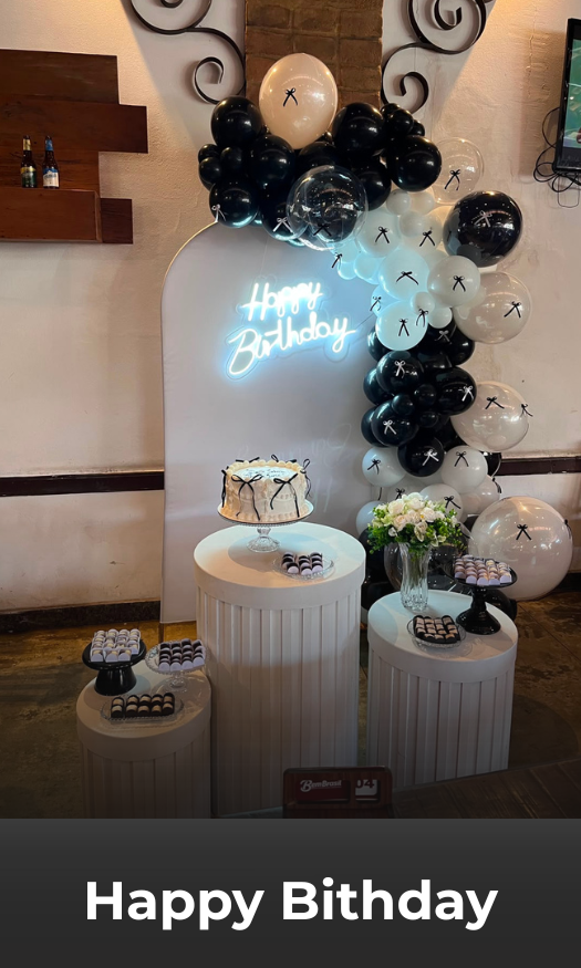 decoração de aniversário pegue e monte