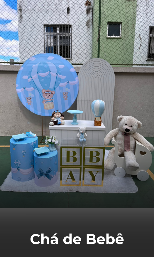 decoração de chá de bebe branco pegue e monte