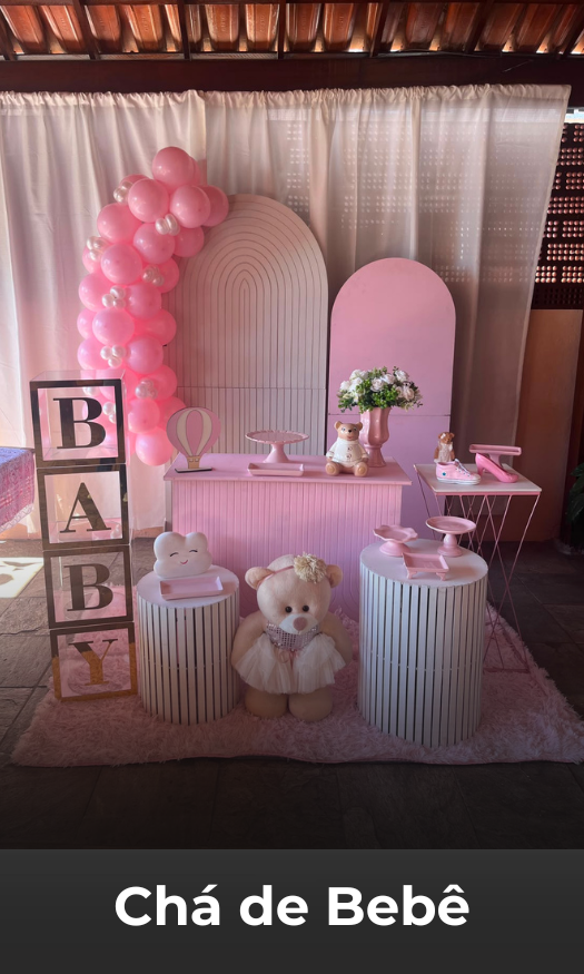 decoração de chá de bebe pegue e monte