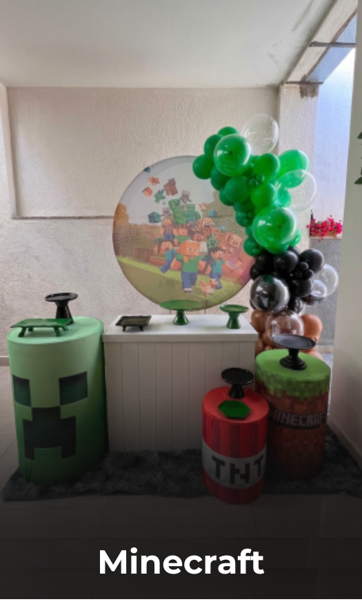decoração minecraft pegue e monte