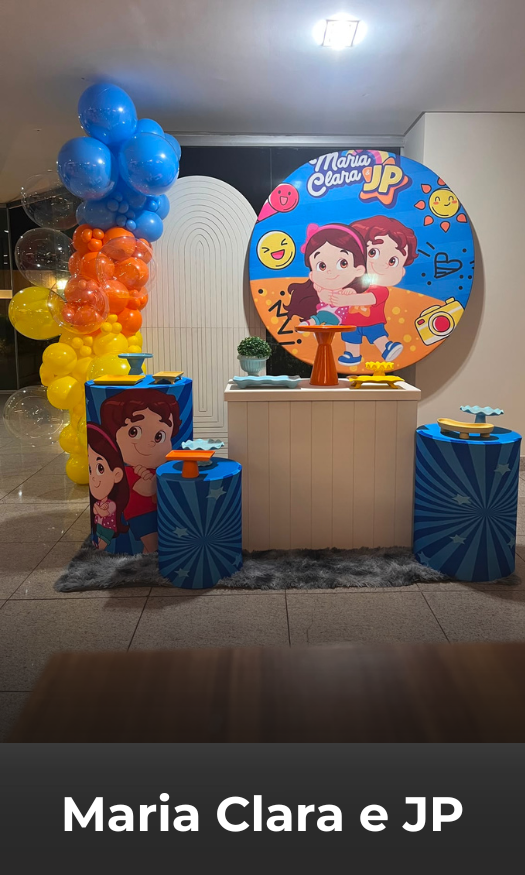 decoração tema maria clara e jp pegue e monte